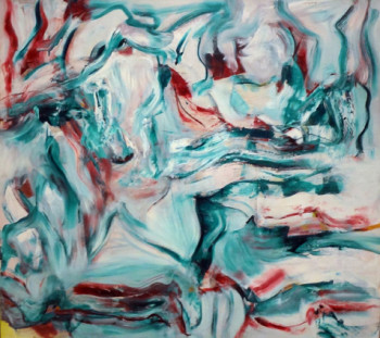 "Untitled V" by Willem de Kooning, oil on canvas, 70" by 80" 1980